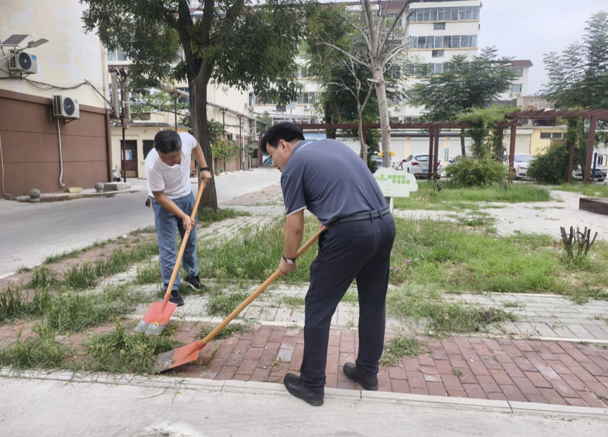 吴泰闸社区开展小花园杂草集中清理活动