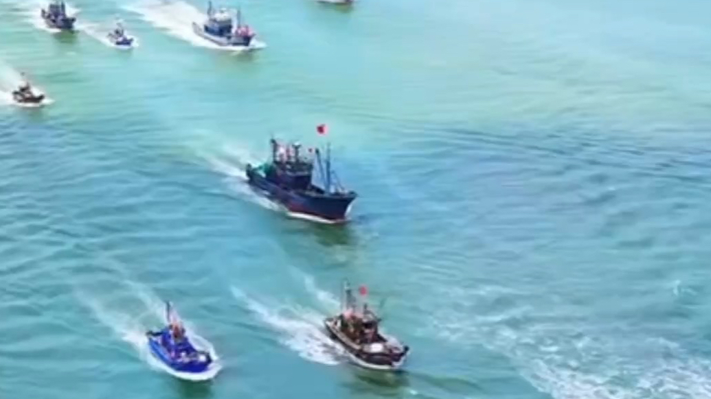 果然视频｜开海啦！日照黄海中心渔港再现“千帆竞发”