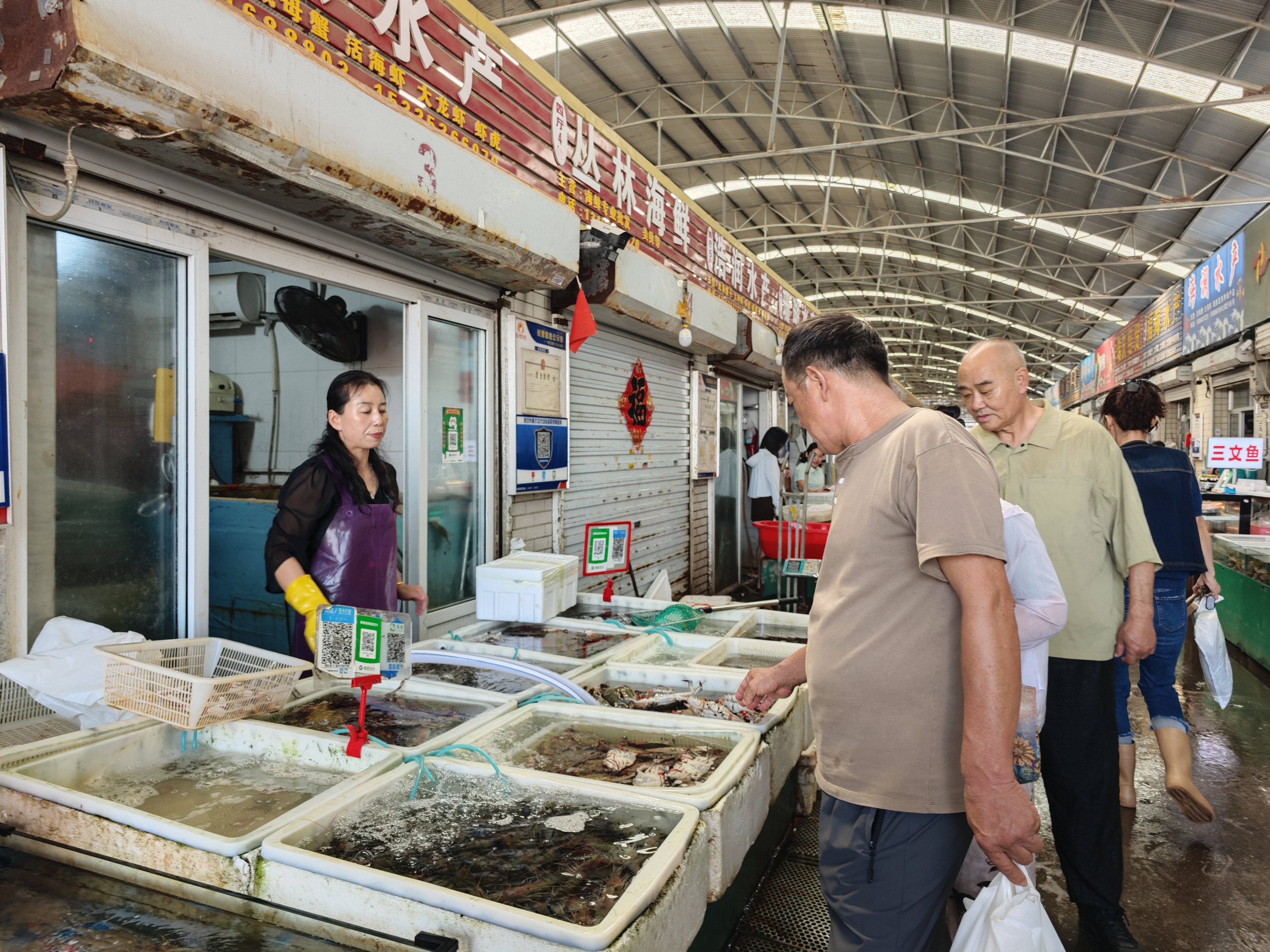 大量海鲜抢“鲜”上市，潍坊海蟹价格同比下降三成