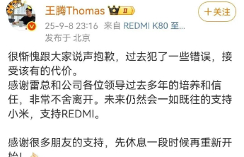 “六项全能”的小米高管王腾被辞退，打工人别只顾着吃瓜