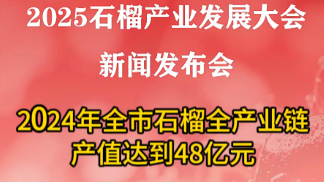 2024年全市石榴全产业链产值达到48亿元