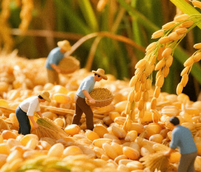 庆农业丰收，享美好生活！9月23日，农历秋分，我国迎来第八个中国农民丰收节。瓜果飘香，谷粒饱满，大地一派丰收景象。