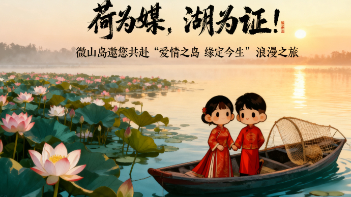 欢畅济宁｜国庆成婚，微山岛开启 “荷为媒” 浪漫之旅
