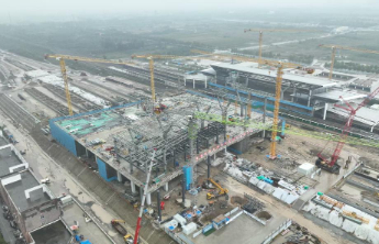 津潍高铁建设新进展！新建滨州站主体结构封顶