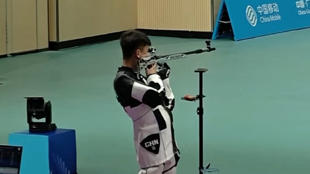 果然视频|张常鸿获得十五运男子50米步枪三姿第五名