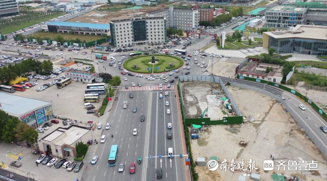 烟台海港路环岛将改造为十字路口，海港工人雕塑将告别原址