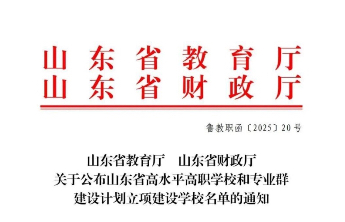 赞！枣庄职业学院入选山东省高水平高职学校立项建设单位