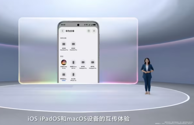 华为鸿蒙操作系统 6支持与Mac电脑及iPhone互传文件