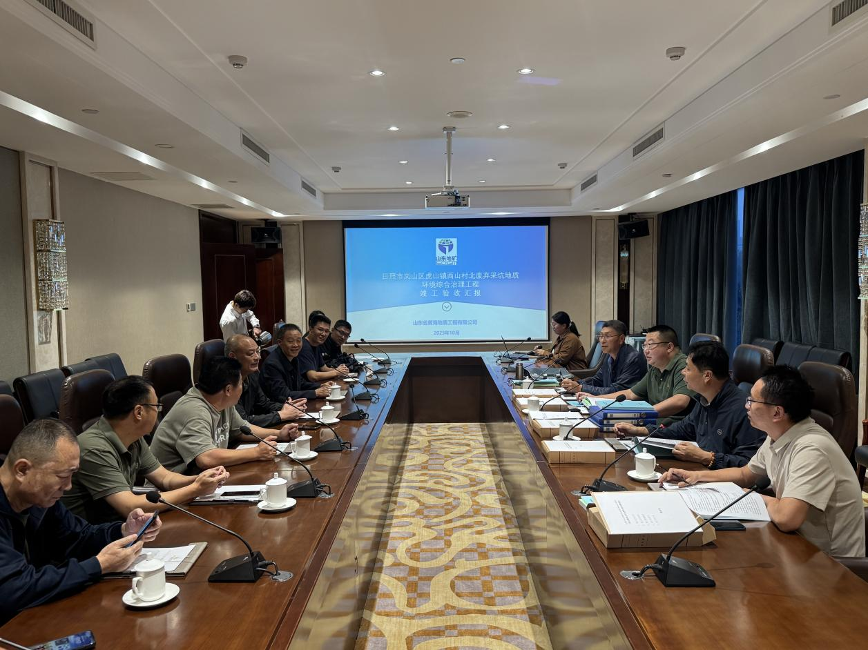 黄海地质公司承揽的岚山区某废弃矿山综合治理项目顺利通过验收