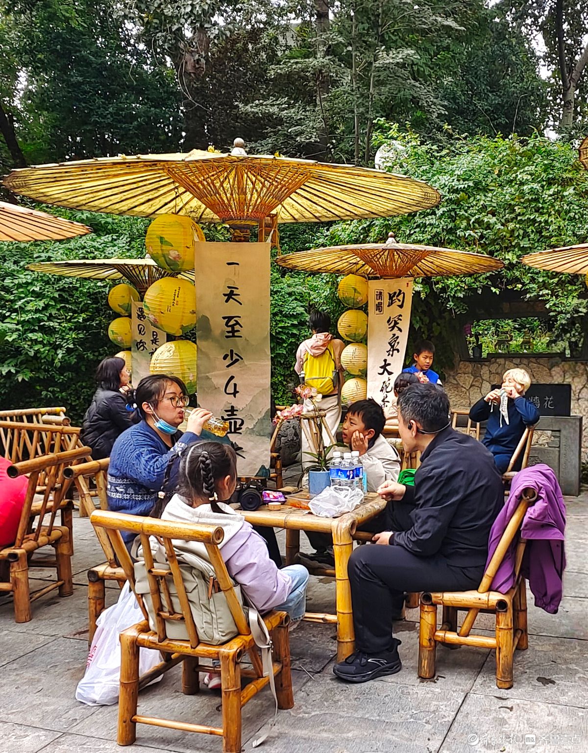 趵突泉里，赏泉景喝大碗茶