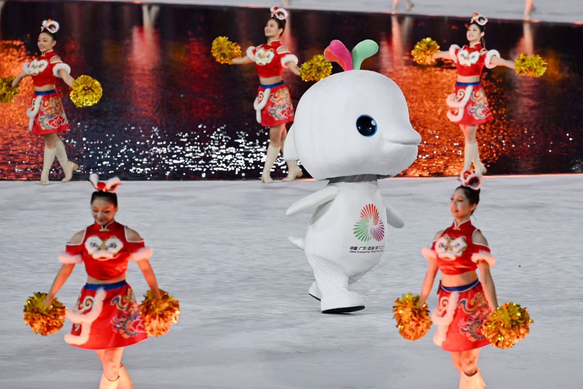图集|吉祥物喜洋洋与乐融融入场，全运会开幕式上最靓的仔