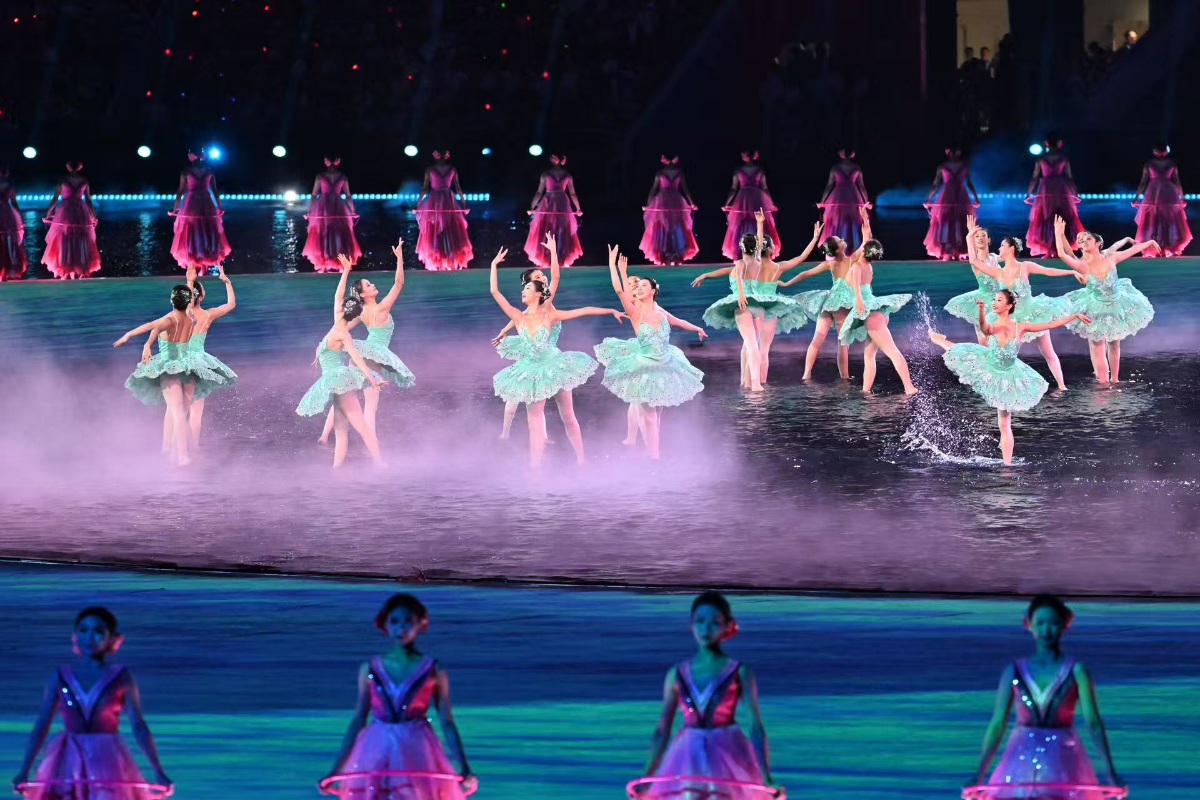 图集|全运会开幕式：水舞台展现大湾区的灵动之美