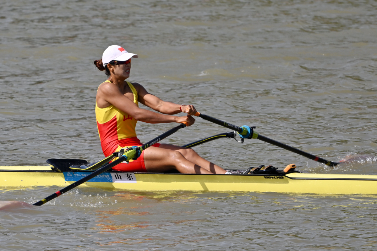 图集|十五运赛艇女子单人双桨决赛，鲁诗雨获银牌
