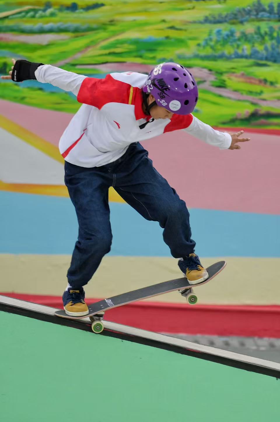 图集｜济南小将崔宸曦夺十五运会滑板女子街式赛金牌