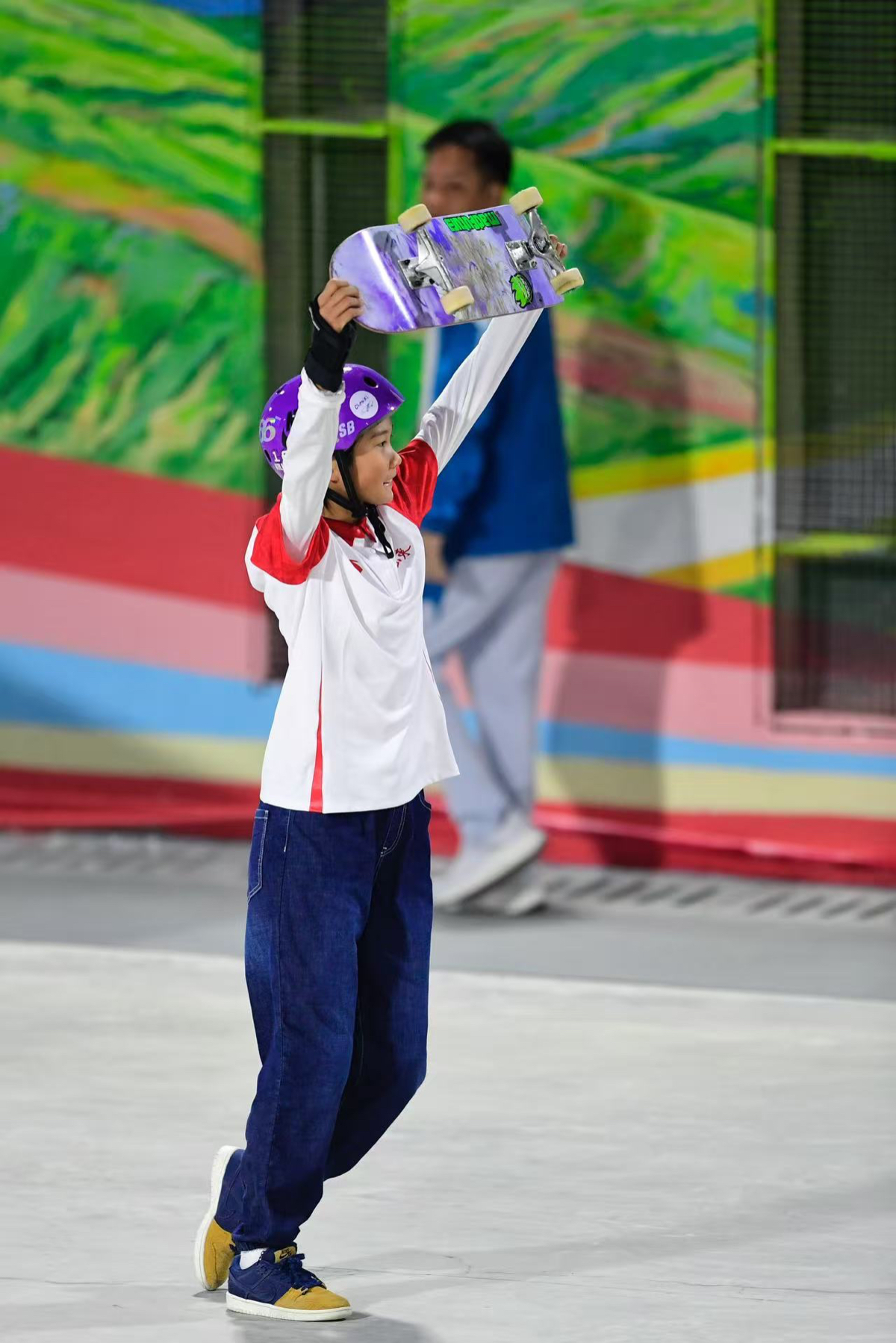 图集｜济南小将崔宸曦夺十五运会滑板女子街式赛金牌