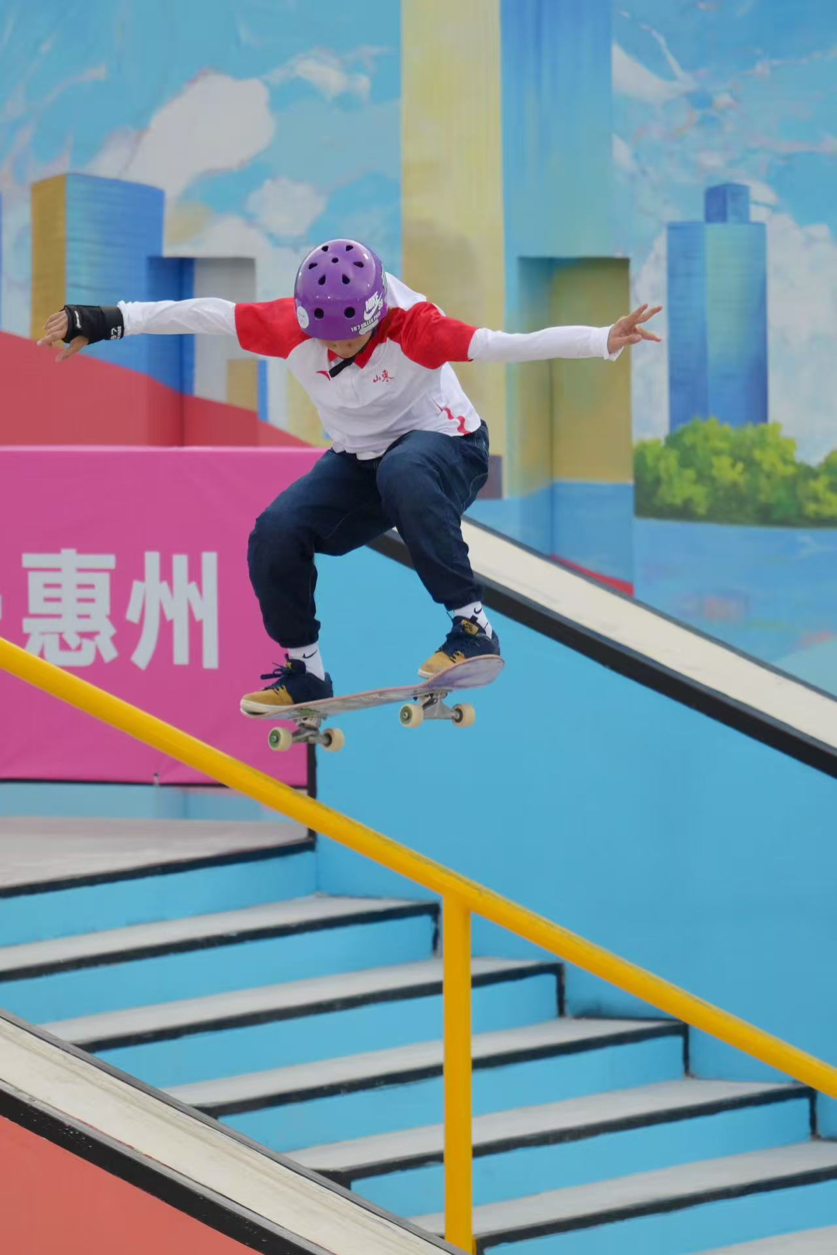 图集｜济南小将崔宸曦夺十五运会滑板女子街式赛金牌