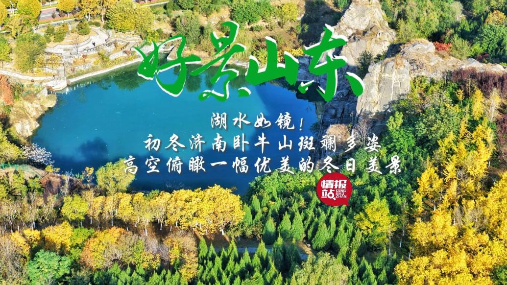 果然视频·好景山东|初冬济南卧牛山斑斓多姿，高空俯瞰宛如画卷