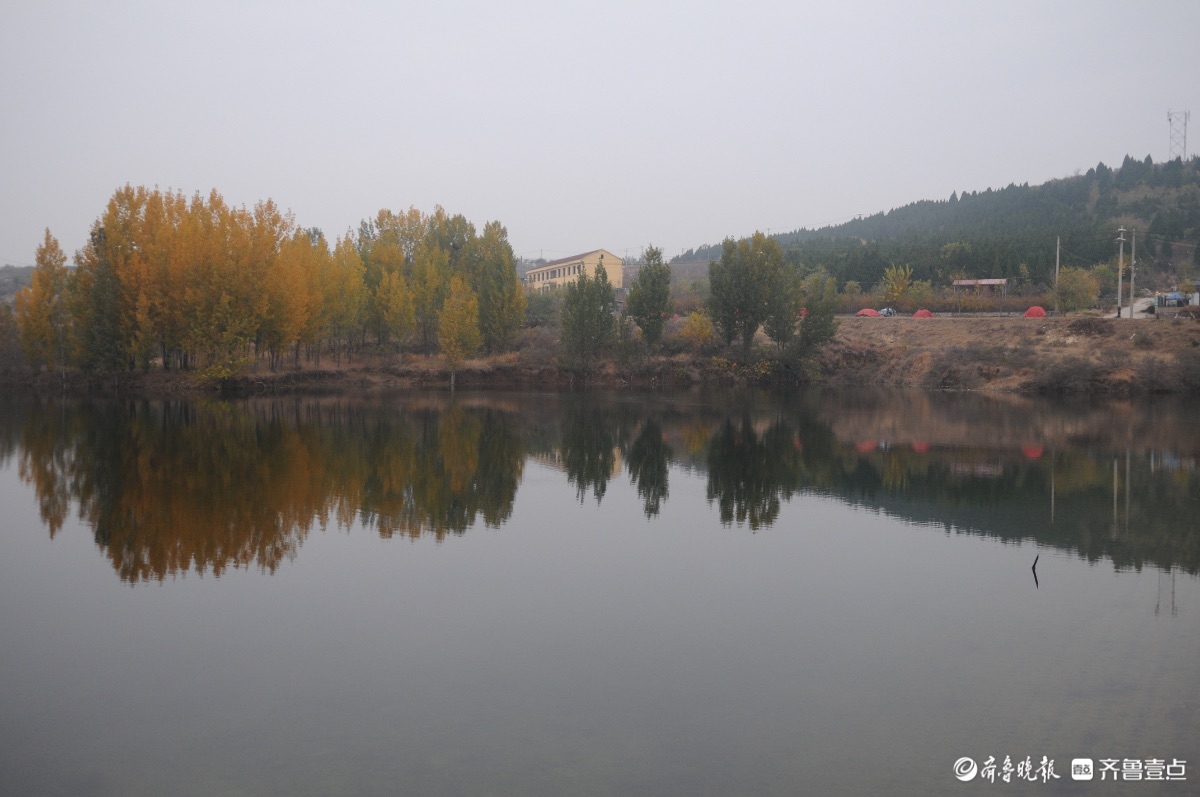 淄川杏山水库，色彩多姿