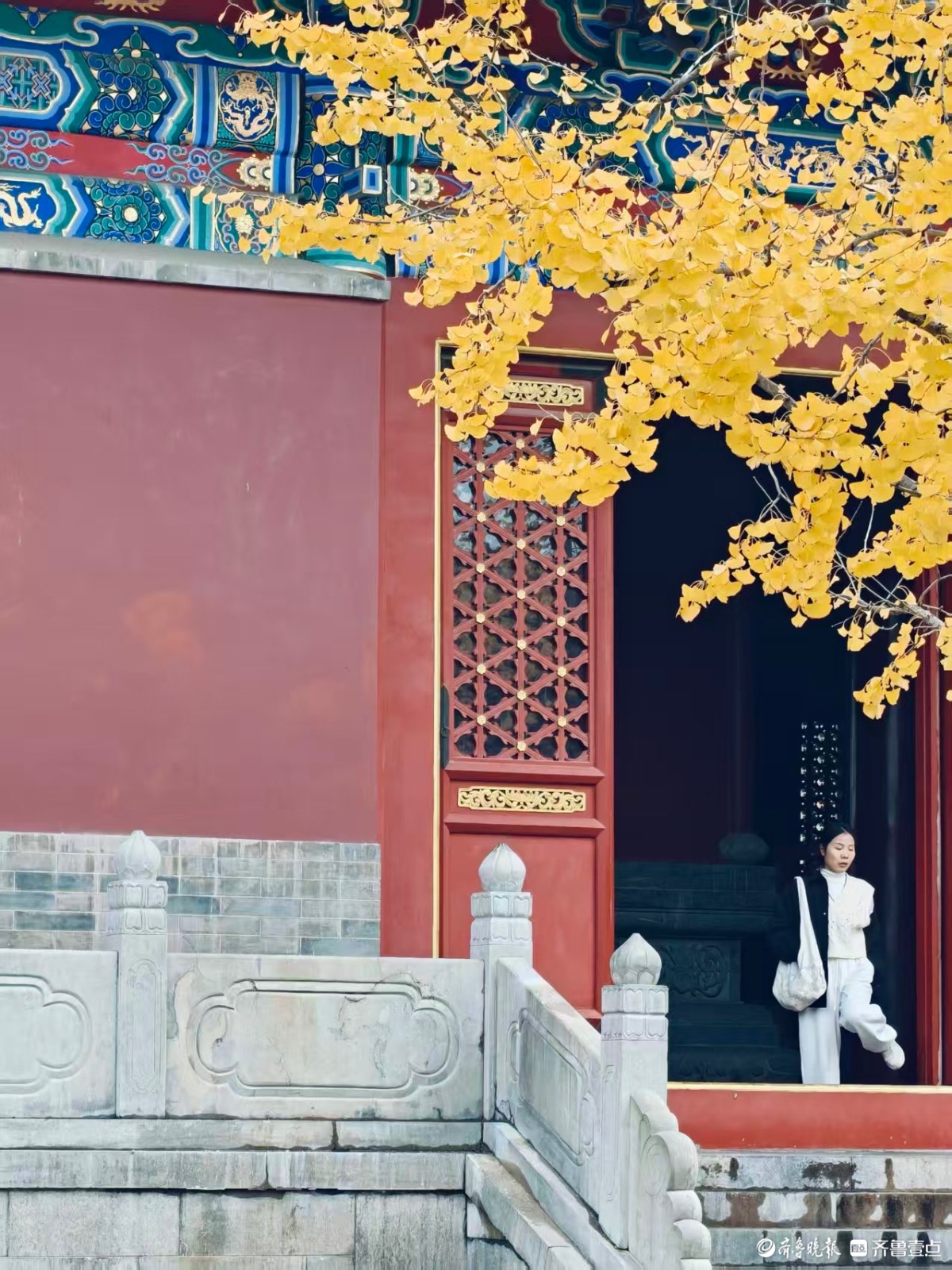 初冬时节秋意浓，泉城尽带黄金甲