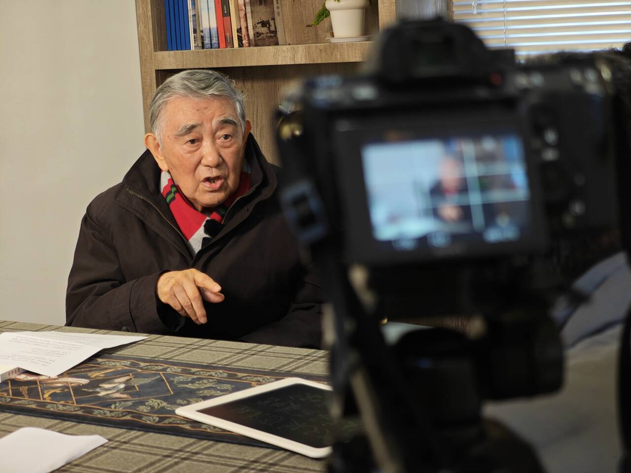 历史见证人讲述和平故事，潍县西方侨民集中营旧址博物馆访夏宝枢