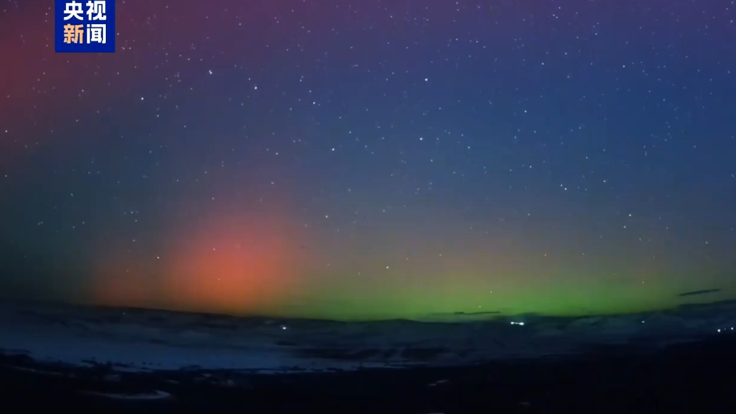 红绿交织、漫舞苍穹！内蒙古上演极光美景