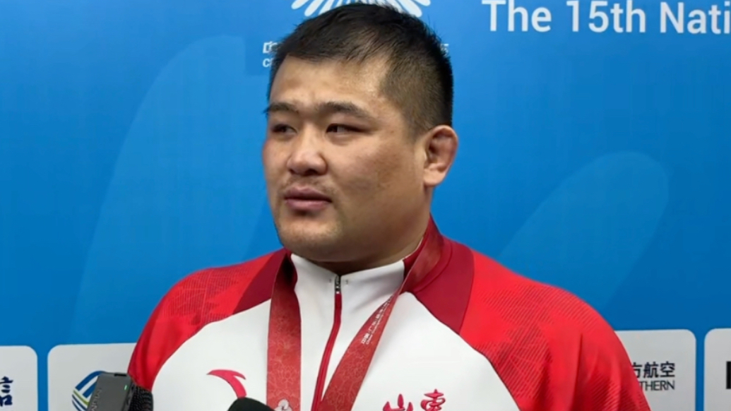 果然视频｜十五运摔跤夺冠，孟令哲：奋斗三届，拿到冠军比较圆满