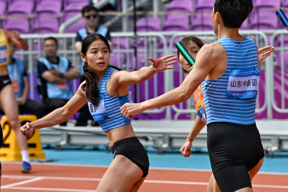 图集|全运会4×400米混合接力预赛，山东队顺利晋级