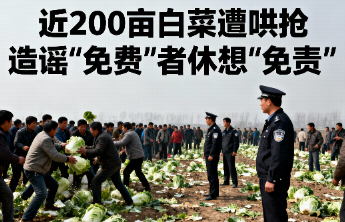 近200亩白菜遭哄抢，造谣“免费”者休想“免责”