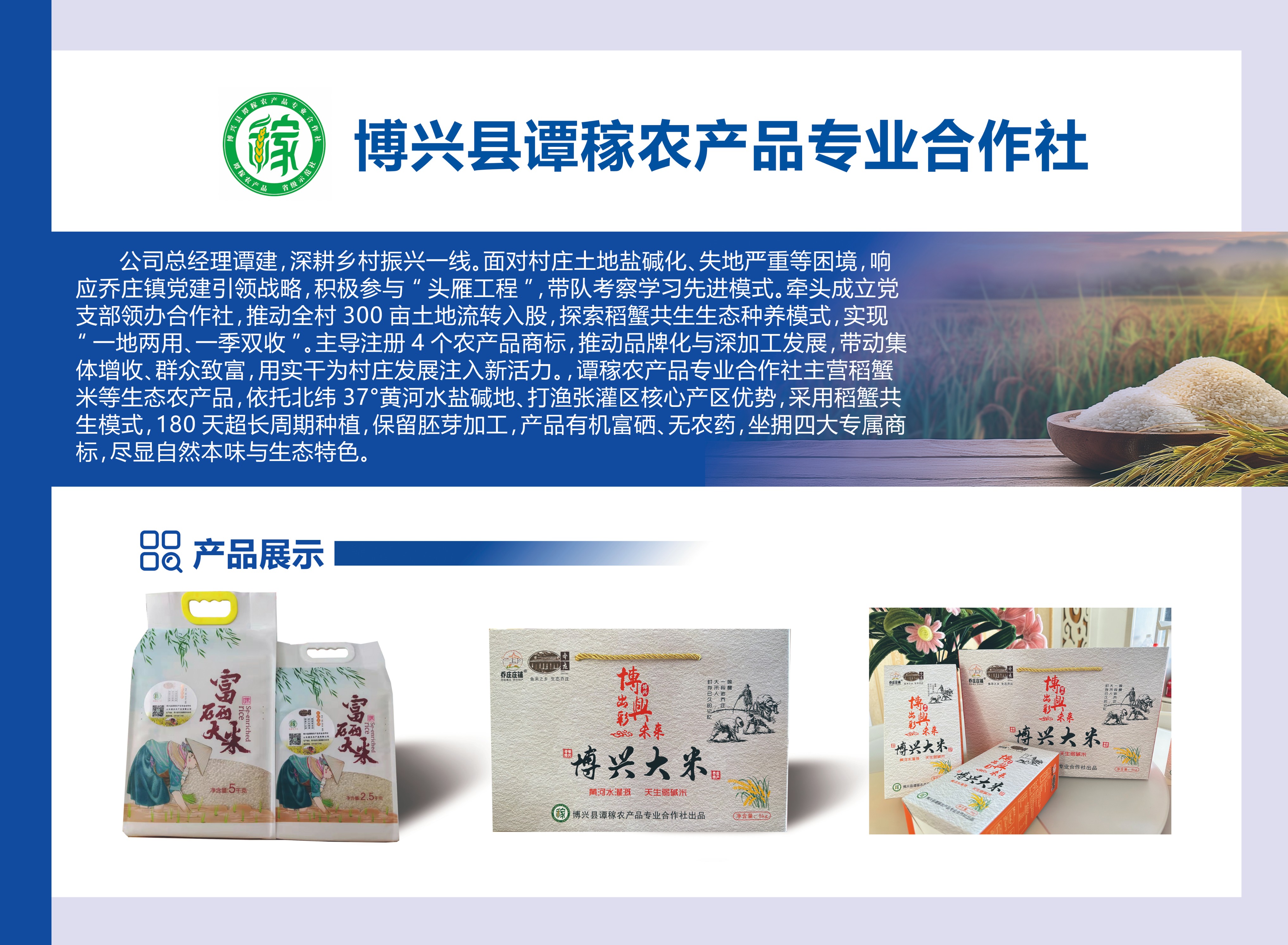 山东军创丨博兴县谭稼农产品专业合作社