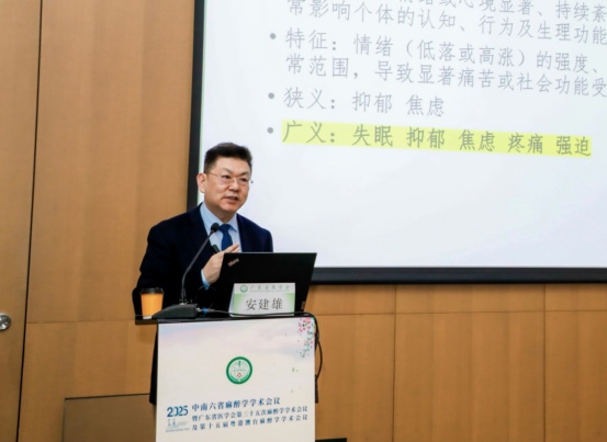 安建雄在中南六省麻醉学术会议做学术报告