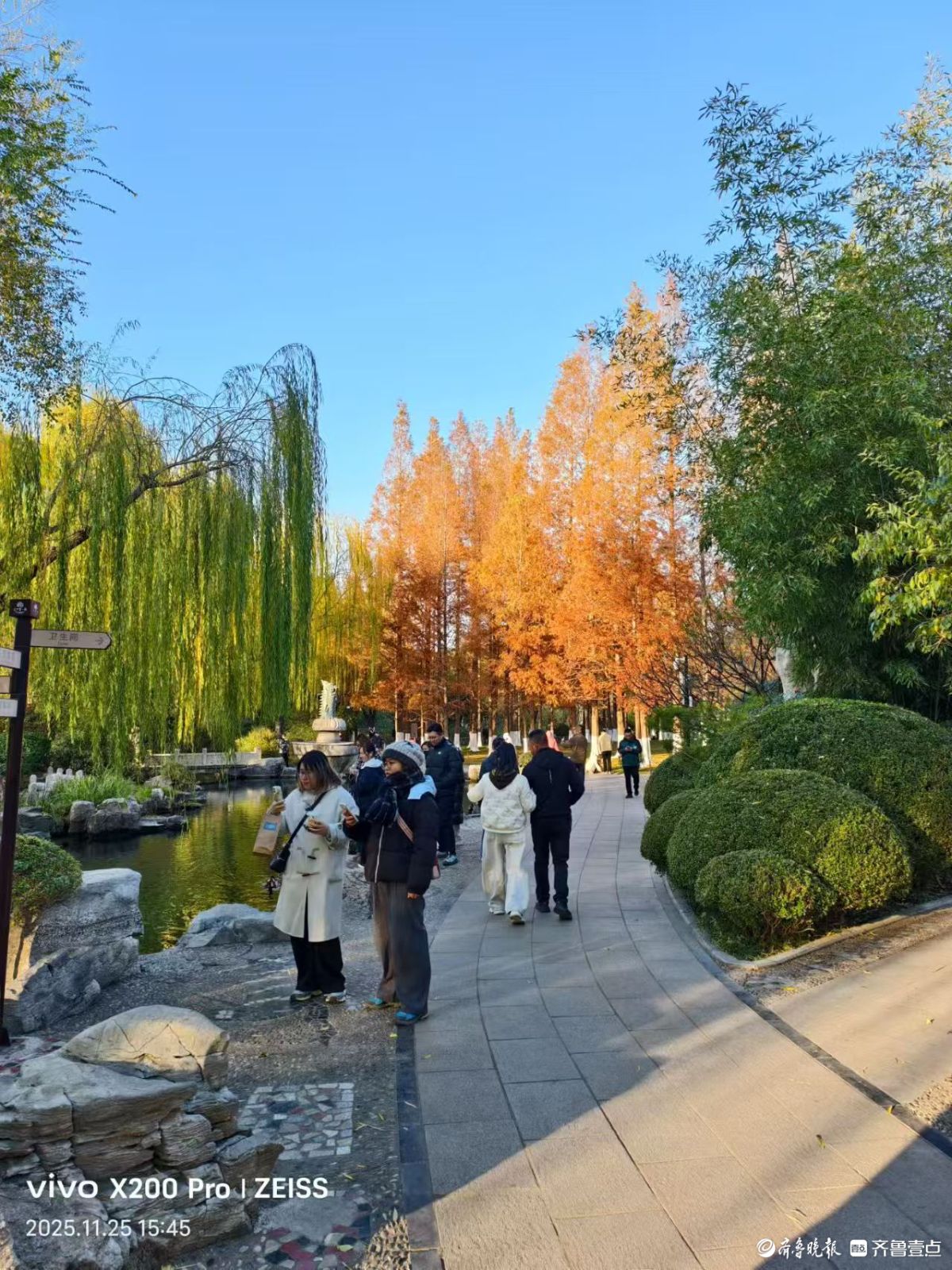 初冬五龙潭，美得如同水彩画