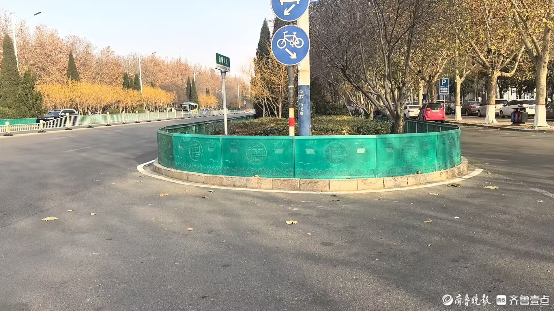 德州安装“文化挡雪板”，一物两用护绿过冬！