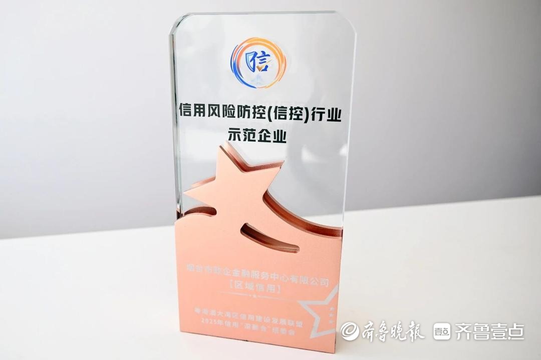 烟台市政企金融服务中心荣获“信用风险防控行业示范企业”称号