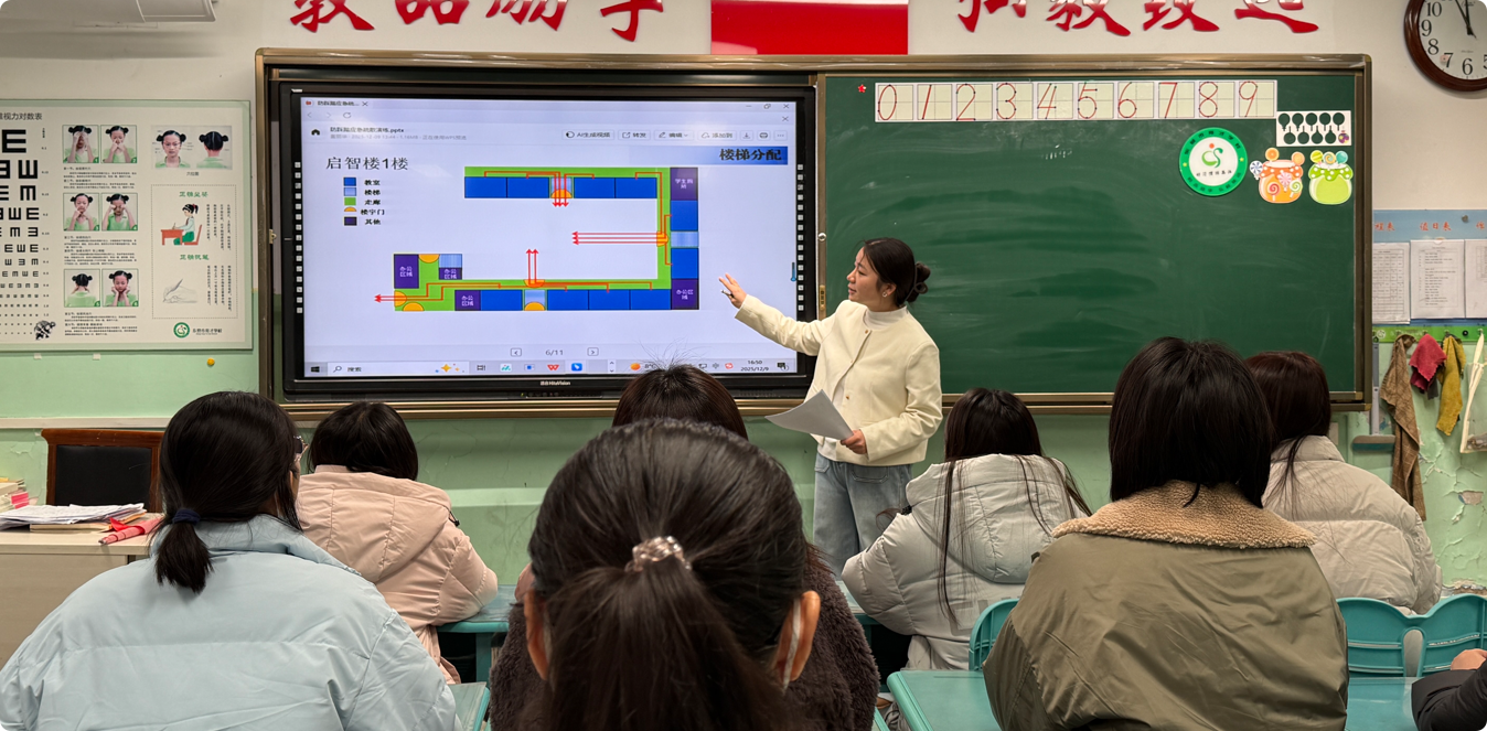 东营市育才学校开展防踩踏逃生演练