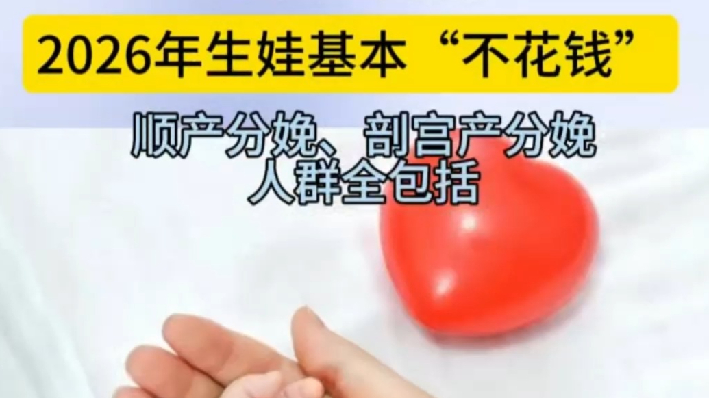 孕婴潮·声|2026年生娃，个人基本“不花钱”