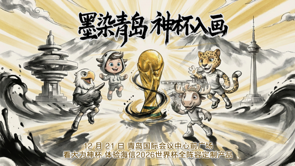 果然视频｜大力神杯将抵青！海信2026世界杯定制冰箱同步亮相