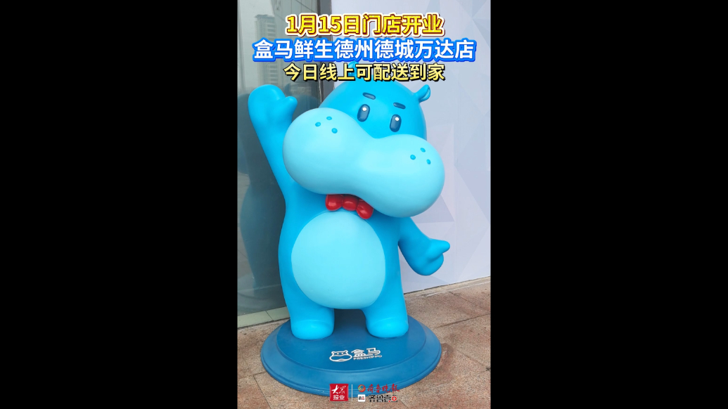 果然视频|盒马鲜生德州德城万达店1月15日门店开业