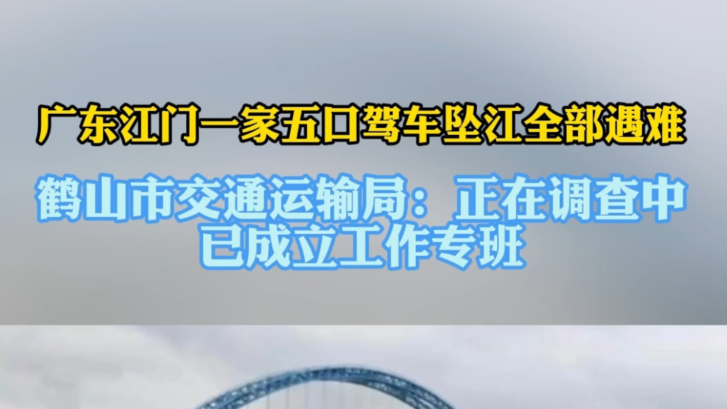 果然视频|广东一家五口驾车坠江全部遇难，当地：已成立工作专班