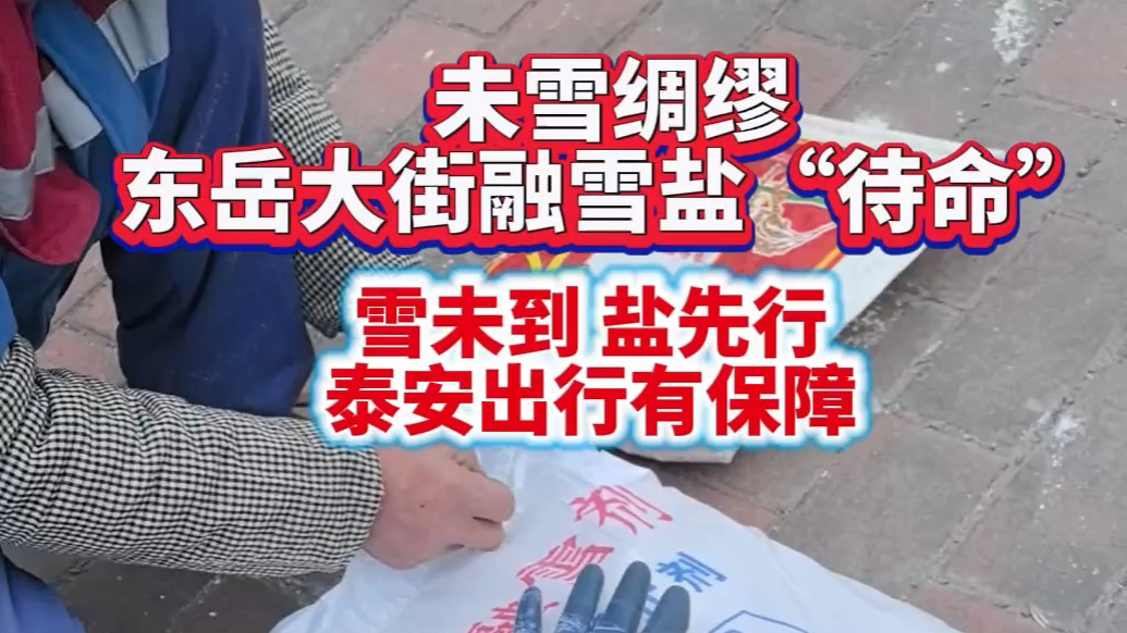 果然视频｜未雪绸缪！东岳大街融雪盐“待命”  雪未到 盐先备 泰安出行有保障
