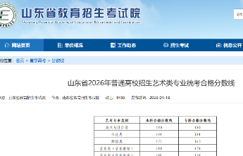最高273！山东2026艺考统考播音与主持类本科合格线208