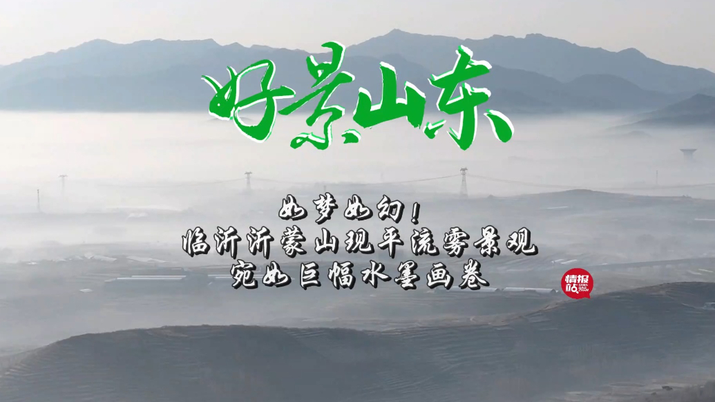 果然视频·好景山东|临沂沂蒙山现平流雾景观，宛如巨幅水墨画卷