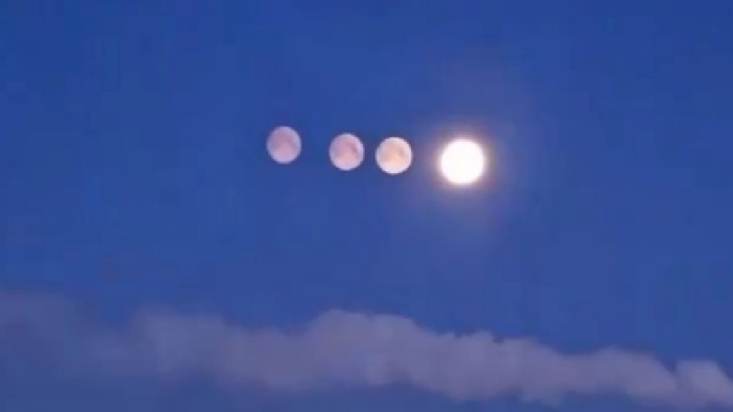 夜空中挂了“4个月亮”，俄罗斯圣彼得堡现“假月”奇观