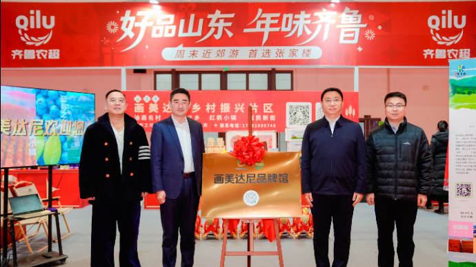山东首个镇域农业品牌馆亮相齐鲁农超新春年货会