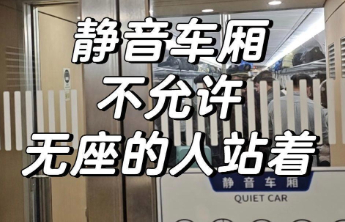 网友称买到无座票被提醒不能在静音车厢停留，12306：高铁静音车厢不发售无座票