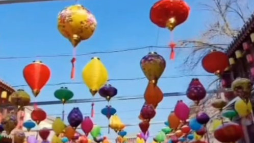 新春随手拍|无棣古城的灯会布置中