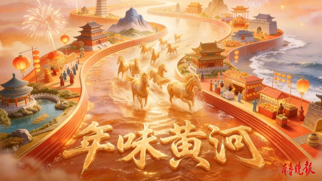 果然视频|黄河奔涌，齐鲁迎春，三分钟品母亲河年味