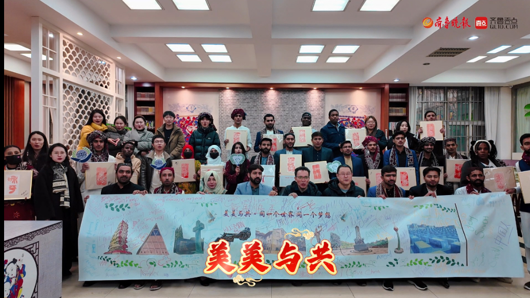 果然视频|绘年画、拓印，外国留学生在潍坊感受浓浓年味儿