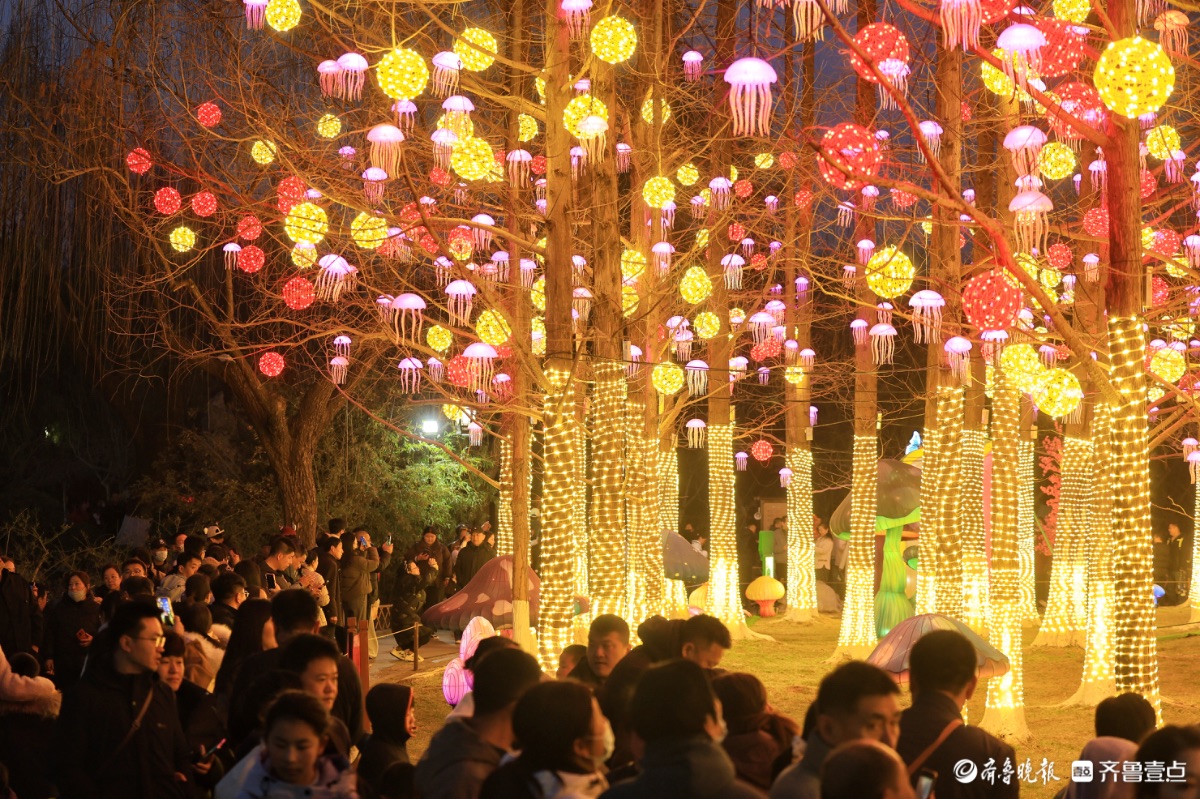 花灯璀璨映泉城，五龙潭里年味浓