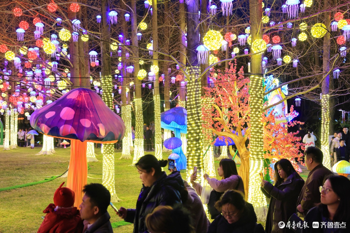 花灯璀璨映泉城，五龙潭里年味浓