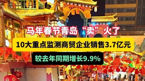 果然视频丨春节假期,青岛十大重点监测商贸企业卖出3.7亿元